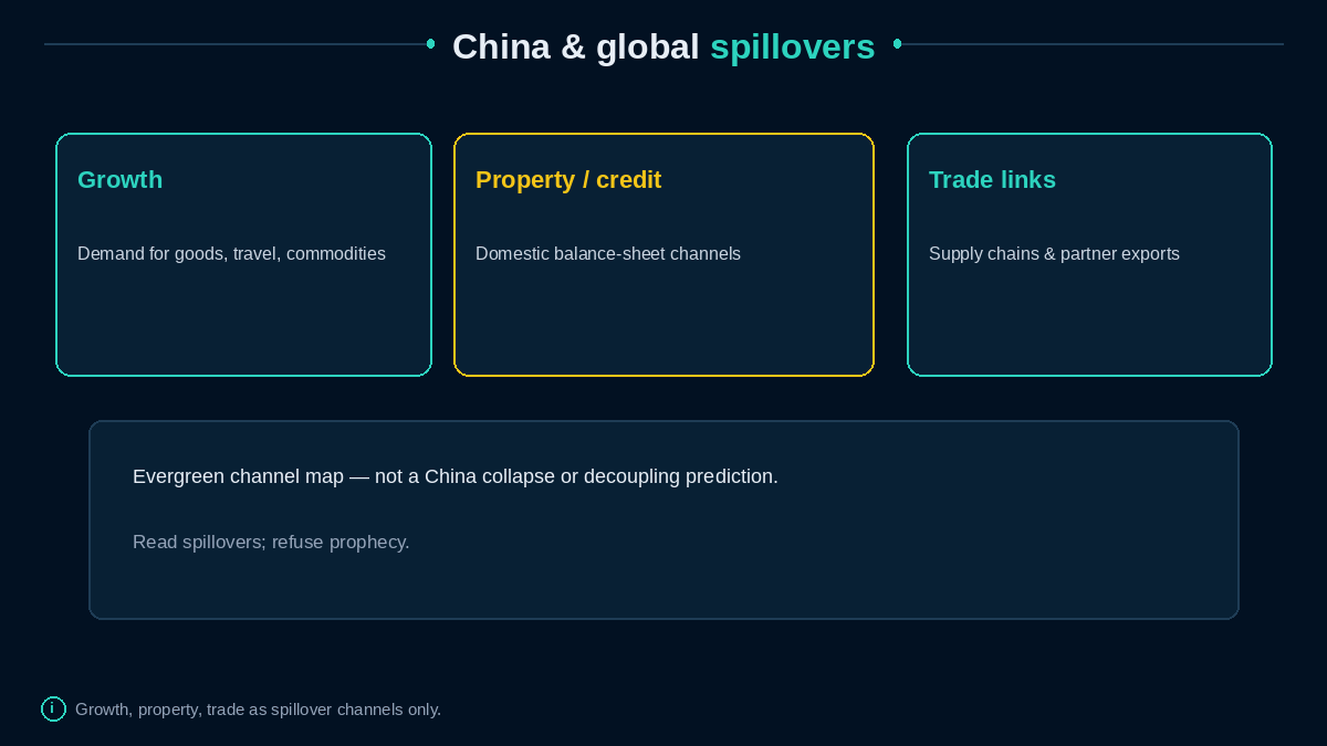 Growth, property/credit, and trade spillover channels
