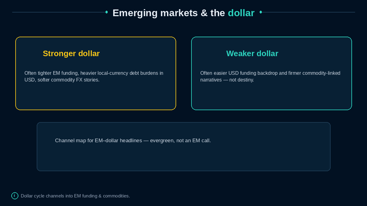 Stronger vs weaker dollar channels into EM funding